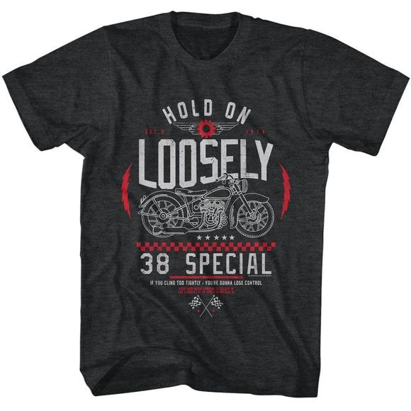 38 Special Hold On Loosely Black Heather T-Shirt - Picture 1 of 4